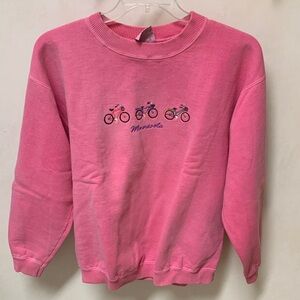 New Large Pink Graphic Women's Sweater Sweat Shirt